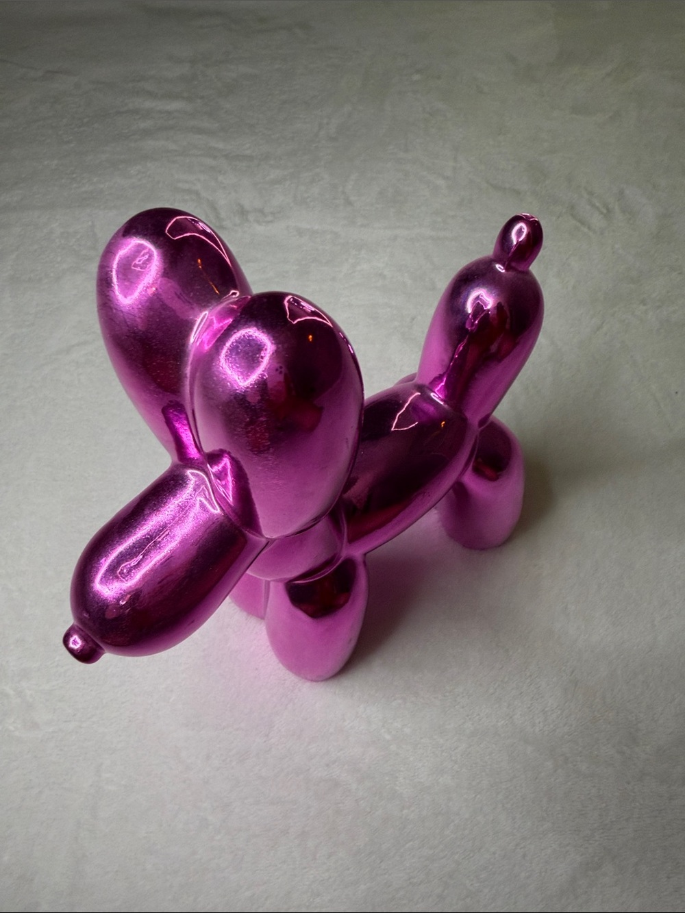 Metallic Pink Dog Sculpture